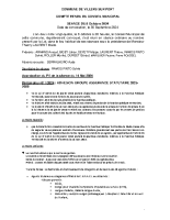 COMPTE RENDU Séance du 8.10.2024